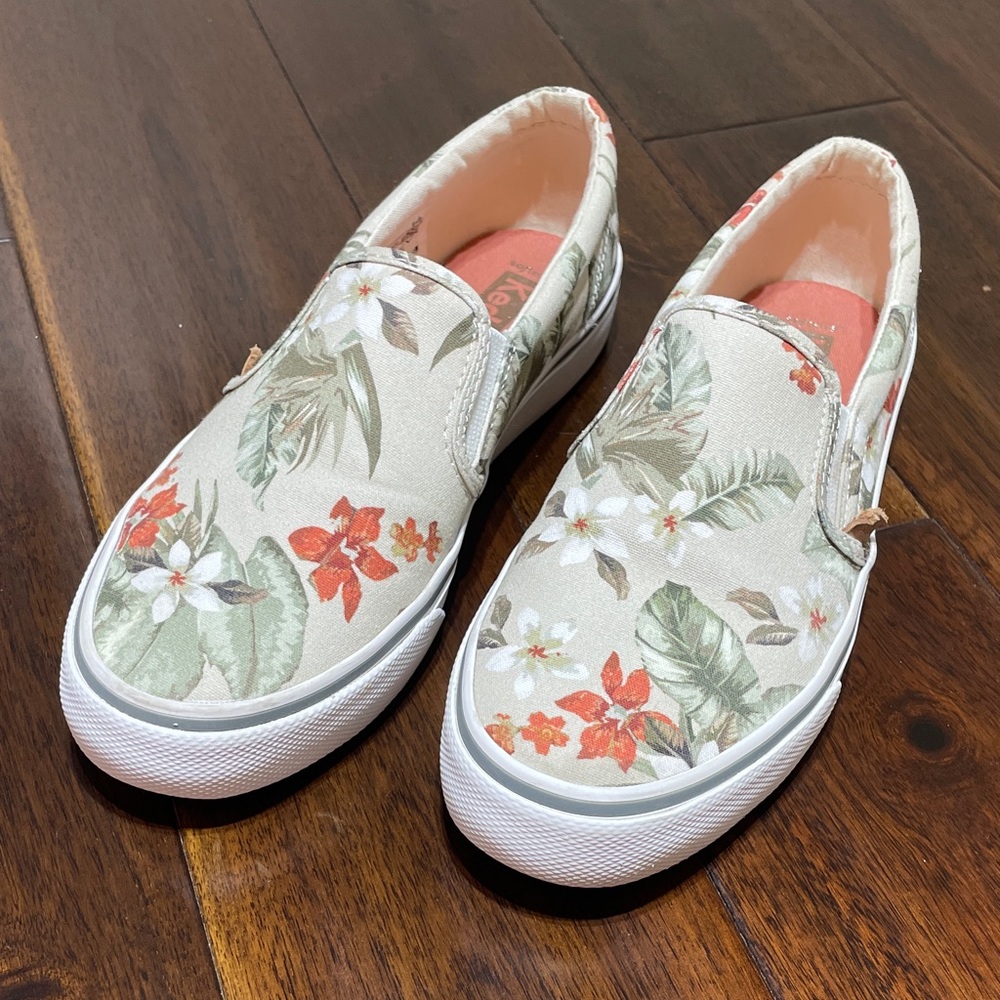 KEDS Jump Kick Tropical Slip On Shoes 7.5